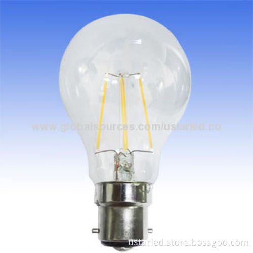 4W E27 LED bulbs, 440lm/CRI>80/CE&RoHS/equal to 50W halogen bulb/360D/PC+glass/AC85-265V/60*110mm